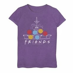 Licensed Character Girls 7-16 Friends Umbrella Fountain Outline Graphic Tee Navy -Licensed Character Shop unnamed file 31881