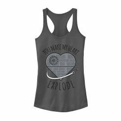 Licensed Character Juniors' Star Wars Valentine's Day You Make My Heart Explode Tank Top Raspberry