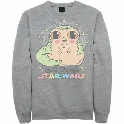 Licensed Character Men's Star Wars Cute Cartoon Jabba The Hutt Sweatshirt Athletic Heather -Licensed Character Shop unnamed file 31896