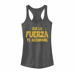 Licensed Character Juniors'Star Wars May The 'FUERZA' Force Be With You Tank Charcoal -Licensed Character Shop unnamed file 31919