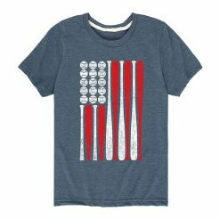 Licensed Character Boys 8-20 Baseball Flag Tee Blue