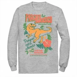 Licensed Character Men's Jurassic Park Spanish Opening Day Poster Tee Athletic Heather -Licensed Character Shop unnamed file 31953