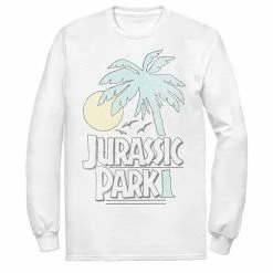 Licensed Character Men's Jurassic Park Palm Tree Sunset Logo Tee White 7 Licensed Character Men's Jurassic Park Palm Tree Sunset Logo Tee White -Licensed Character Shop unnamed file 31989
