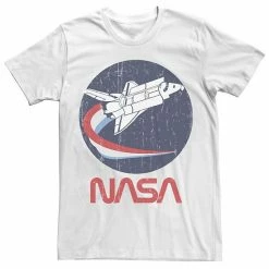 Licensed Character Men's NASA Shuttle Three Color Swoosh Circle Tee Athletic Heather -Licensed Character Shop unnamed file 32000