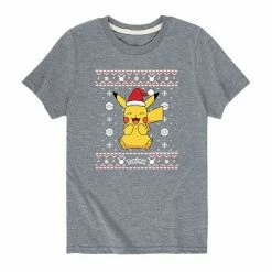 Licensed Character Boys 8-20 Pokemon Pikachu Holiday Tee Kelly Green -Licensed Character Shop unnamed file 3201