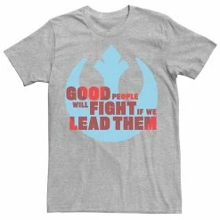 Licensed Character Men's Star Wars: The Rise Of Skywalker Good People Fight Rebel Tee Athletic Heather -Licensed Character Shop unnamed file 32025