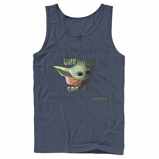 Licensed Character Men's Star Wars The Mandalorian The Child Unknown Species Tank Navy 3 Licensed Character Men's Star Wars The Mandalorian The Child Unknown Species Tank Navy