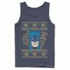 Licensed Character Men's DC Comics Batman Face Christmas Sweater Style Tank Top Black -Licensed Character Shop unnamed file 32071