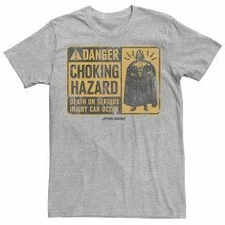 Licensed Character Men's Star Wars Darth Vader Choking Hazard Sign Tee Charcoal Heather -Licensed Character Shop unnamed file 32076