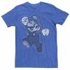 Licensed Character Men's Super Mario Tonal Blue Mario Portrait Tee Black -Licensed Character Shop unnamed file 32083