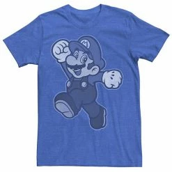 Licensed Character Men's Super Mario Tonal Blue Mario Portrait Tee Black -Licensed Character Shop unnamed file 32084