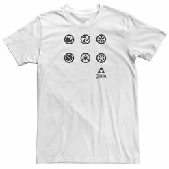 Licensed Character Men's Zelda Element Symbols Tee White