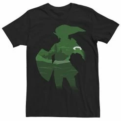 Licensed Character Men's Zelda Link Silhouette Fill Tee Black -Licensed Character Shop unnamed file 32093