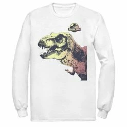 Licensed Character Men's Jurassic Park T-Rex Sunset Color Fill In Tee White -Licensed Character Shop unnamed file 32114