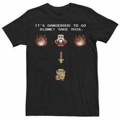 Licensed Character Men's Nintendo Zelda Classic NES Intro TAKE THIS! Tee Black -Licensed Character Shop unnamed file 32116