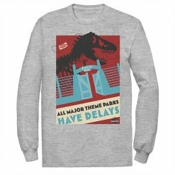 Licensed Character Men's Jurassic Park Delays Simple Gate Tee White -Licensed Character Shop unnamed file 32122