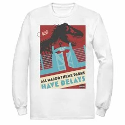 Licensed Character Men's Jurassic Park Delays Simple Gate Tee White -Licensed Character Shop unnamed file 32123
