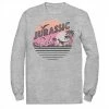 Licensed Character Men's Jurassic Park Pink Gradient Sunset Get Wild Graphic Tee White -Licensed Character Shop unnamed file 32124