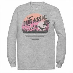 Licensed Character Men's Jurassic Park Pink Gradient Sunset Get Wild Graphic Tee White -Licensed Character Shop unnamed file 32125