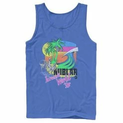Licensed Character Men's Jurassic World Isla Nublar Raptor Beach Graphic Tank Top Royal -Licensed Character Shop unnamed file 32129
