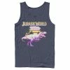 Licensed Character Men's Jurassic World Neon Purple & Yellow T-Rex Graphic Tank Top Navy -Licensed Character Shop unnamed file 32131