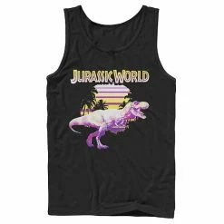 Licensed Character Men's Jurassic World Neon Purple & Yellow T-Rex Graphic Tank Top Navy -Licensed Character Shop unnamed file 32133