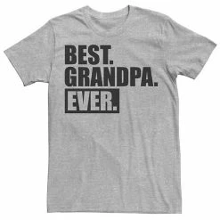 Licensed Character Men's Best Grandpa Ever Bold Text Graphic Tee Athletic Heather -Licensed Character Shop unnamed file 32136