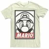 Licensed Character Men's Nintendo Super Mario Streetwear Sticker Graphic Tee Natural