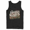 Licensed Character Men's Jurassic World Tropical Raptor Postcard Tank Black -Licensed Character Shop unnamed file 32152