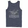 Licensed Character Men's Jurassic World T-Rex Dinosaurs Scene Logo Graphic Tank Top Navy -Licensed Character Shop unnamed file 32160