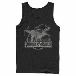 Licensed Character Men's Jurassic World T-Rex Dinosaurs Scene Logo Graphic Tank Top Navy -Licensed Character Shop unnamed file 32161