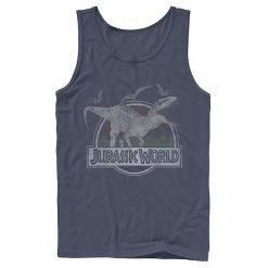 Licensed Character Men's Jurassic World T-Rex Dinosaurs Scene Logo Graphic Tank Top Navy -Licensed Character Shop unnamed file 32162