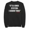 Licensed Character Men's Jurassic Park It's A Unix System Quote Sweatshirt Black -Licensed Character Shop unnamed file 32169