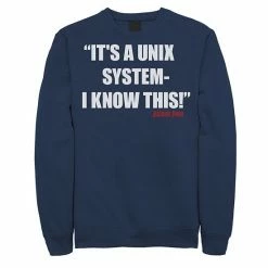 Licensed Character Men's Jurassic Park It's A Unix System Quote Sweatshirt Black -Licensed Character Shop unnamed file 32171
