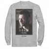 Licensed Character Men's Jurassic Park Dr. Ian Malcolm Chaos Theorist Long Sleeve Tee Athletic Heather -Licensed Character Shop unnamed file 32175