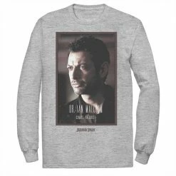 Licensed Character Men's Jurassic Park Dr. Ian Malcolm Chaos Theorist Long Sleeve Tee Athletic Heather -Licensed Character Shop unnamed file 32176