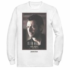 Licensed Character Men's Jurassic Park Dr. Ian Malcolm Chaos Theorist Long Sleeve Tee Athletic Heather -Licensed Character Shop unnamed file 32177