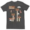 Licensed Character Men's Nintendo Super Mario Jump On Mushrooms Game Play Graphic Tee Charcoal Heather -Licensed Character Shop unnamed file 32187