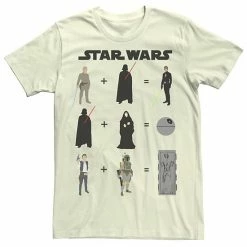 Licensed Character Men's Star Wars Rebel And Imperial Mathematical Equations Tee Natural