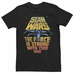 Licensed Character Men's Star Wars "The Force Is Strong With This One" Tee Black -Licensed Character Shop unnamed file 32209