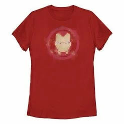 Licensed Character Juniors' Marvel Iron Man Spray Paint Logo Tee Athletic Heather