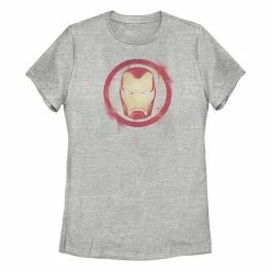 Licensed Character Juniors' Marvel Iron Man Spray Paint Logo Tee Athletic Heather -Licensed Character Shop unnamed file 32227