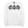 Licensed Character Men's Batman:The World South Korea Bat Logo Sweatshirt White -Licensed Character Shop unnamed file 32279
