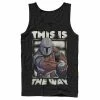 Licensed Character Men's Star Wars The Mandalorian This Is The Way Portrait Tank Navy -Licensed Character Shop unnamed file 32300