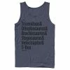 Licensed Character Men's Jurassic Park Dinosaur Names Tank Top Royal -Licensed Character Shop unnamed file 32328