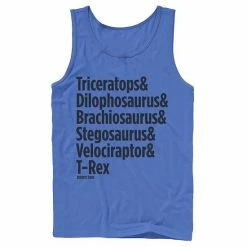 Licensed Character Men's Jurassic Park Dinosaur Names Tank Top Royal -Licensed Character Shop unnamed file 32330
