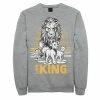 Licensed Character Juniors' Disney's The Lion King Group Shot Sketched Fleece Sweater Black -Licensed Character Shop unnamed file 32338
