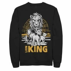 Licensed Character Juniors' Disney's The Lion King Group Shot Sketched Fleece Sweater Black -Licensed Character Shop unnamed file 32340