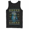 Licensed Character Men's DC Comics Batman Power Stance Christmas Sweater Style Tank Top Black -Licensed Character Shop unnamed file 32362