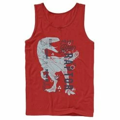 Licensed Character Men's Jurassic World Two Blue Raptor DNA Code Silhouette Tank Red -Licensed Character Shop unnamed file 32368